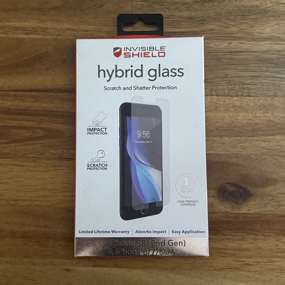 ZAGG InvisibleShield Hybrid Glass Screen Protector  iPhone SE 2nd Gen 8/7/6s/6